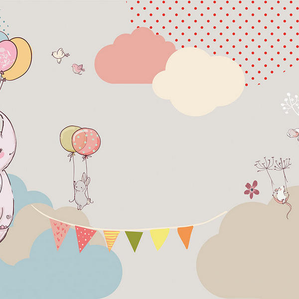 Carta da parati Colour Me Baby Happy dream by Caos Creativo