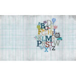 Carta da parati Colour Me Baby Alphabet wall by Caos Creativo