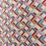 Tessuto gobelin fantasia cubi 3D multicolore con sfondo beige - Tessuti moderni e colorati per arredamento Deco Italian Design