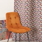 Tessuto gobelin fantasia cubi 3D multicolore con sfondo beige - Tessuti moderni e colorati per arredamento Deco Italian Design