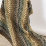 Zig zag chevron patterned gobelin fabric in shades of beige, olive green and brown - Deco Italian Design luxury upholstery fabrics