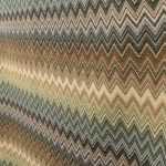 Zig zag chevron patterned gobelin fabric in shades of beige, olive green and brown - Deco Italian Design luxury upholstery fabrics