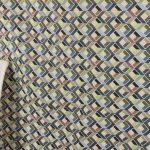 Buy Gobelin fabric patterned three-dimensional cubes blue, sage green and charcoal gray on a beige ground (280x270 cm) at Deco Italian Design. Modern design and premium quality.